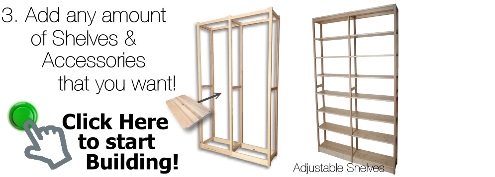 Step 3: Select your 12 inch deep solid wood shelves